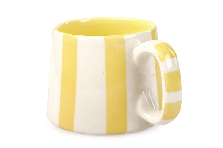 Ceramic Yellow Stripe  Coffee cup- 220ml