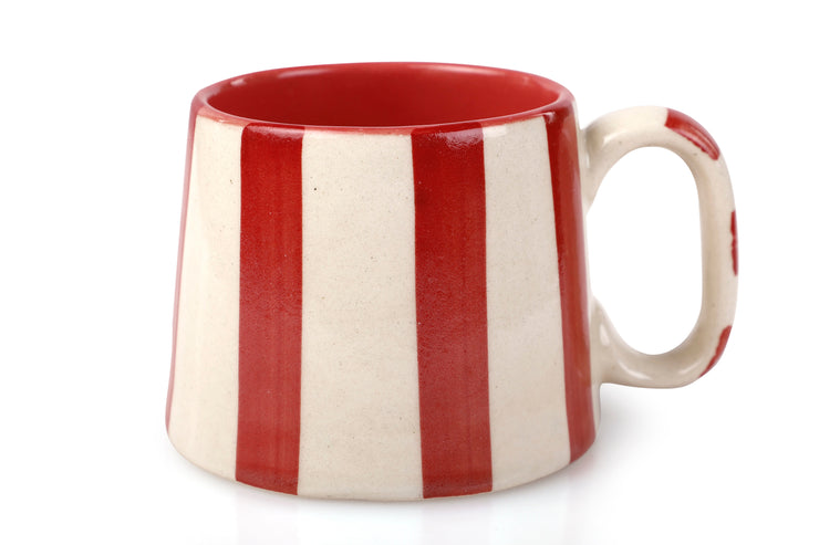 Ceramic Red Stripe  Coffee cup- 220ml