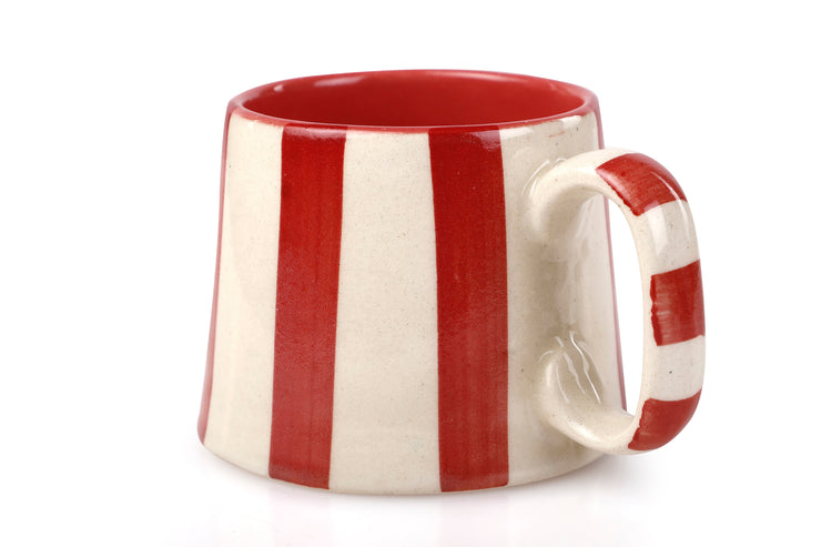 Ceramic Red Stripe  Coffee cup- 220ml