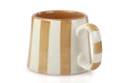 Ceramic Brown Stripe  Coffee cup- 220ml