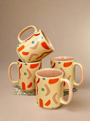 Confetti Ceramic Stoneware Mug 3.2  x 4 Inches