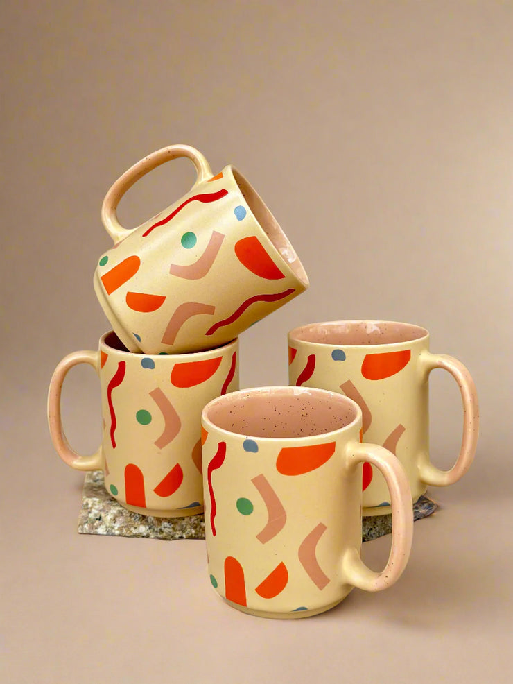 Confetti Ceramic Stoneware Mug 3.2  x 4 Inches
