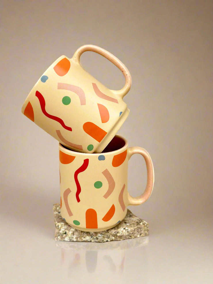 Confetti Ceramic Stoneware Mug 3.2  x 4 Inches