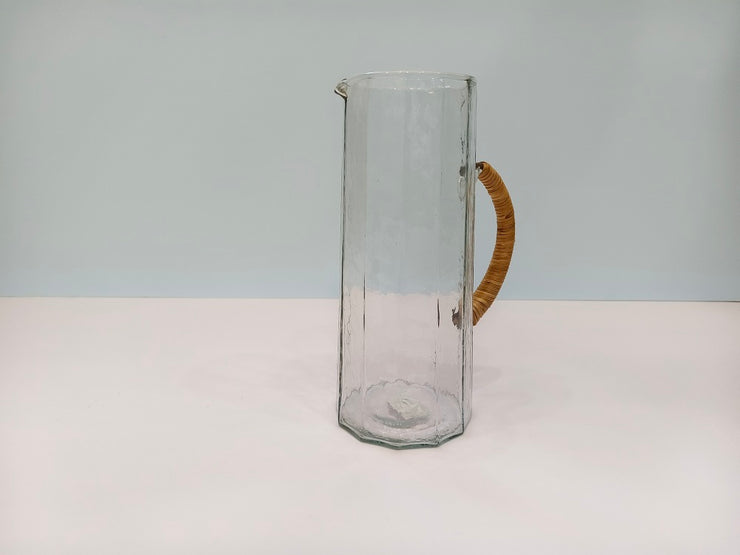 Hammered water pitcher, Natural -6.25 x 9.5 Inches