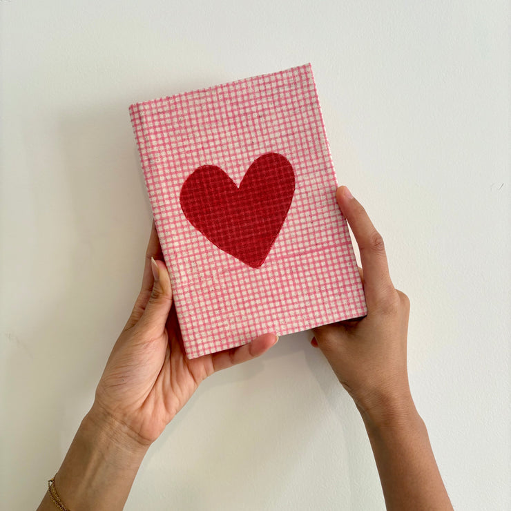 Handmade Paper Journal Notebook,  Pink - A5