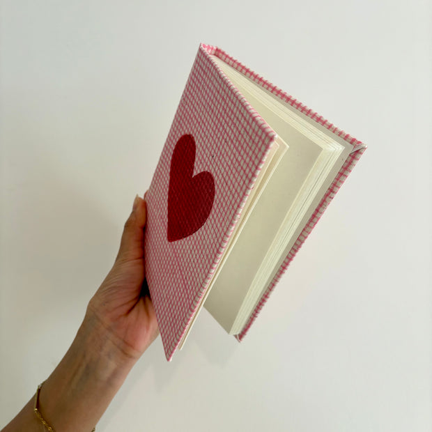 Handmade Paper Journal Notebook,  Pink - A5