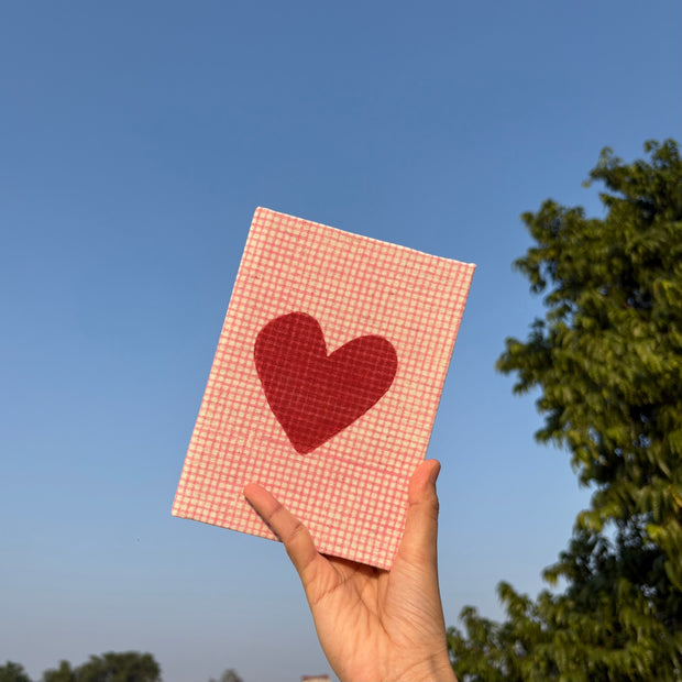 Handmade Paper Journal Notebook,  Pink - A5