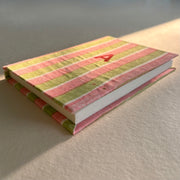 Handmade Paper Journal Notebook, Mint Green & Pink - A5