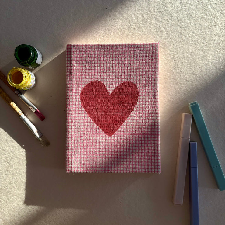 Handmade Paper Journal Notebook,  Pink - A5