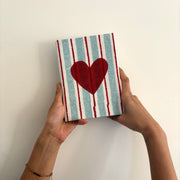 Handmade Paper Journal Notebook, Blue & Red  - A5