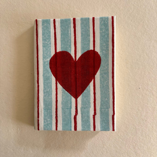 Handmade Paper Journal Notebook, Blue & Red  - A5