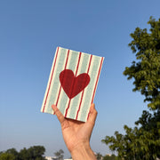 Handmade Paper Journal Notebook, Blue & Red  - A5