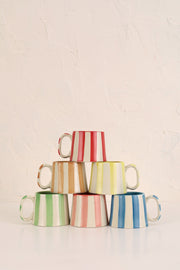 Ceramic Yellow Stripe  Coffee cup- 220ml