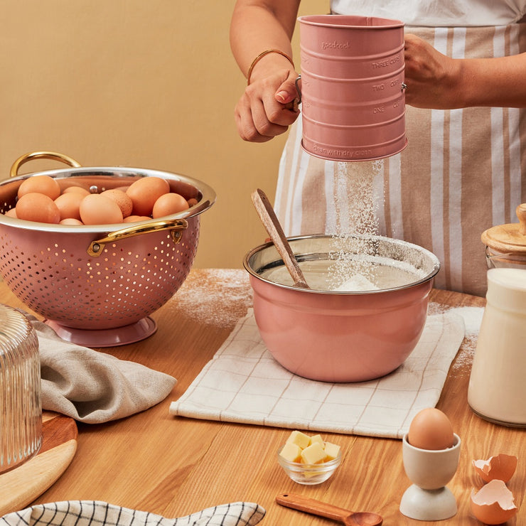 Cuenco Steel Mixing Bowl – Nude, 9.25 x 9.25 x 4.5 Inches