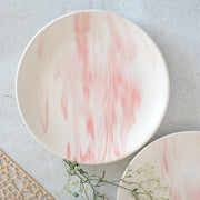 Pink Marble Ceramic Plate, 8 Inches