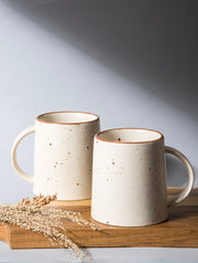 Rann Mug- Offwhite, 3.5 X 3.75 Inches