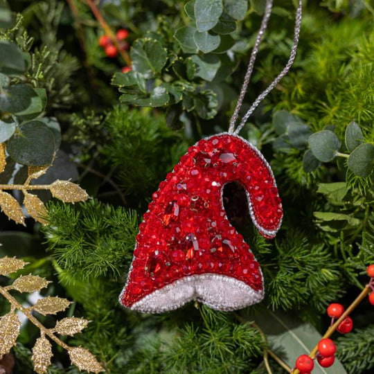 Christmas Hat Hanging Ornaments,  Red 3.5 x 2.5 Inches