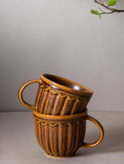 Coffee cup- Brown 3.5 X 3.8 Inches