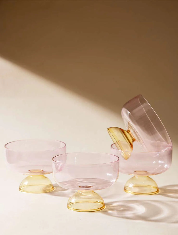 Ivy Blush Pink Dessert / Snack Bowl - 4 x 3 Inches , 6.08 oz