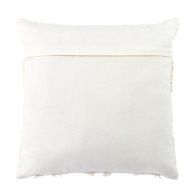 Marrakesh White Textured Cushion Cover - 16 x 16 Inches