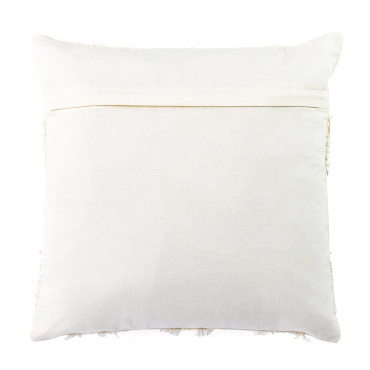 Marrakesh White Textured Cushion Cover - 16 x 16 Inches
