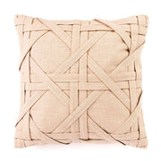 Madison Beige Cross Cushion Cover - 16 x 16 Inches