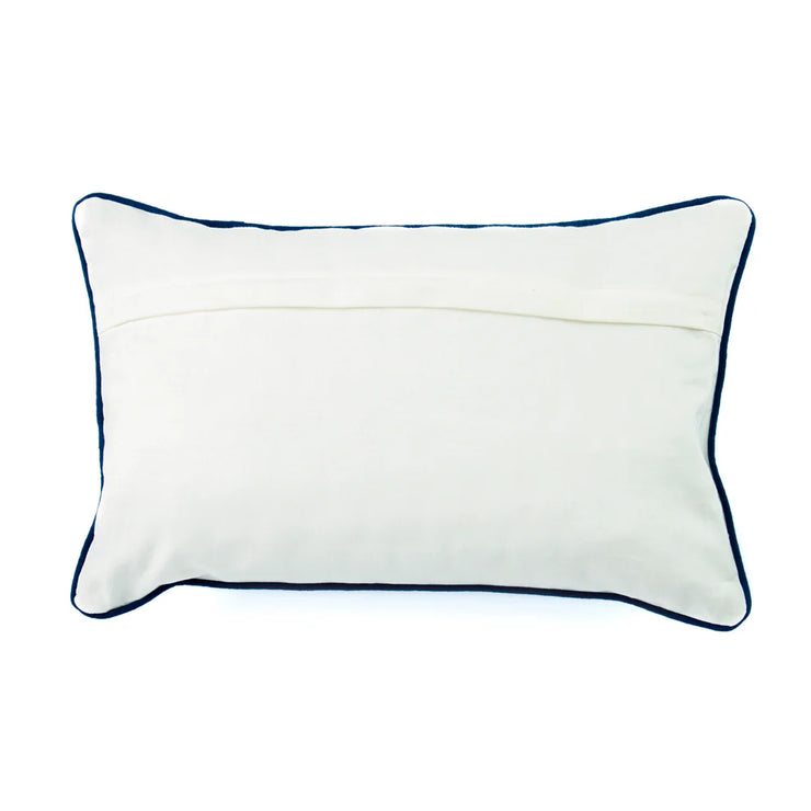 Cannes Blue Floral Cushion Cover - 12 x 30 Inches