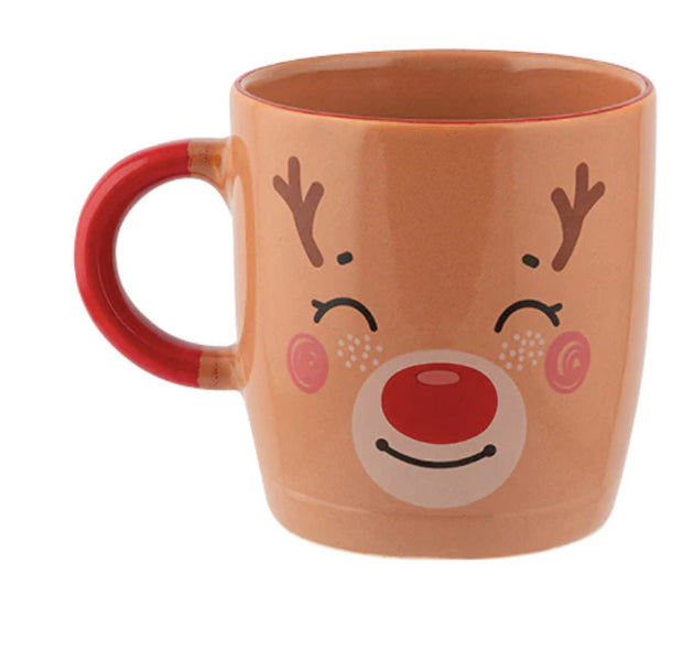 Reindeer Holiday Mug, Multi - 3.6 X 6 Inches