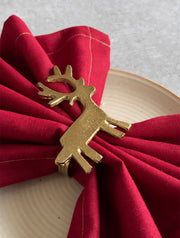 Christmas Napkin Ring - Reindeer, 2.8 x 2.8 Inches