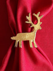 Christmas Napkin Ring - Reindeer, 2.8 x 2.8 Inches