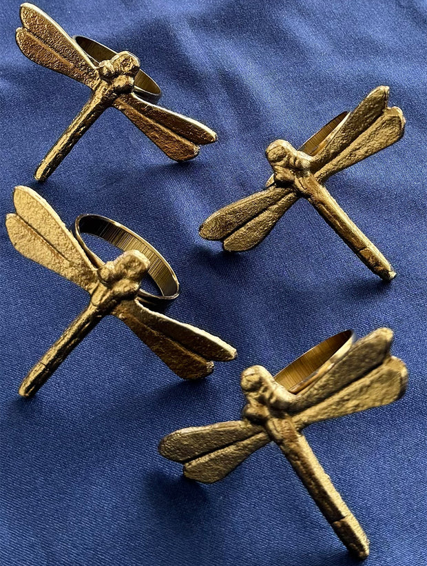 Dragonfly Metal Napkin Ring  3.5 x 2.4 Inches