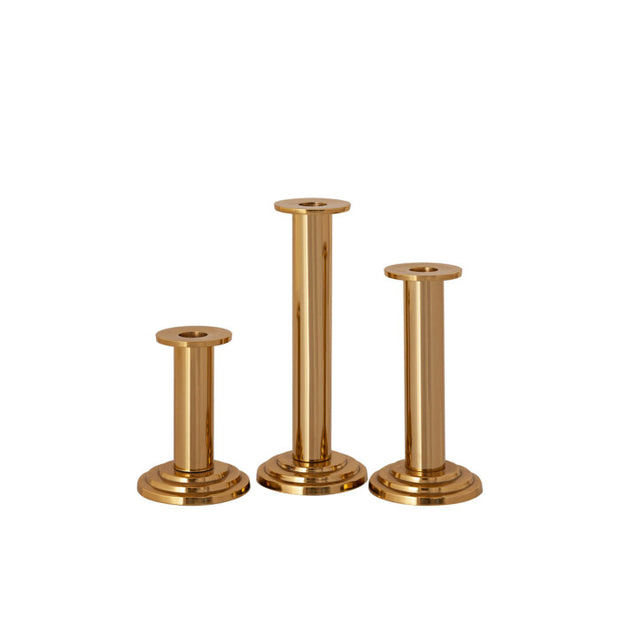 Bar Candle Holder (Set of 3), Gold