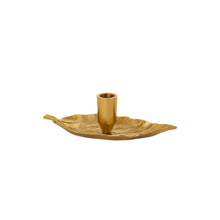 Ash Candle Holder,  9 X 3.5 X 2.75 inches-Gold