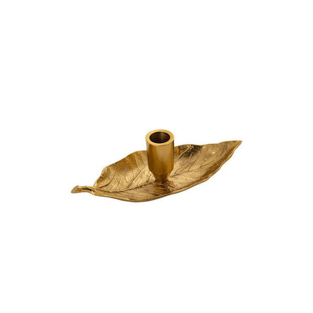 Ash Candle Holder,  9 X 3.5 X 2.75 inches-Gold