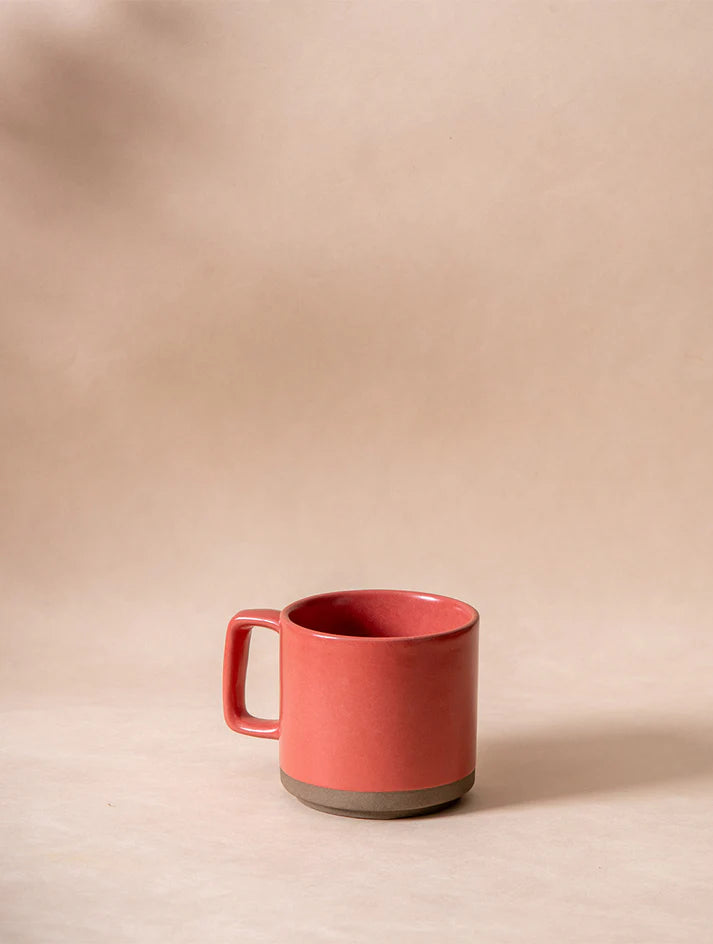 Everyday Ceramic Coffee Mug -3.5 x3.5 inches, Coral