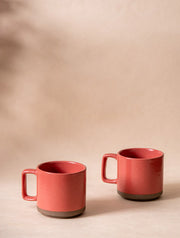 Everyday Ceramic Coffee Mug -3.5 x3.5 inches, Coral