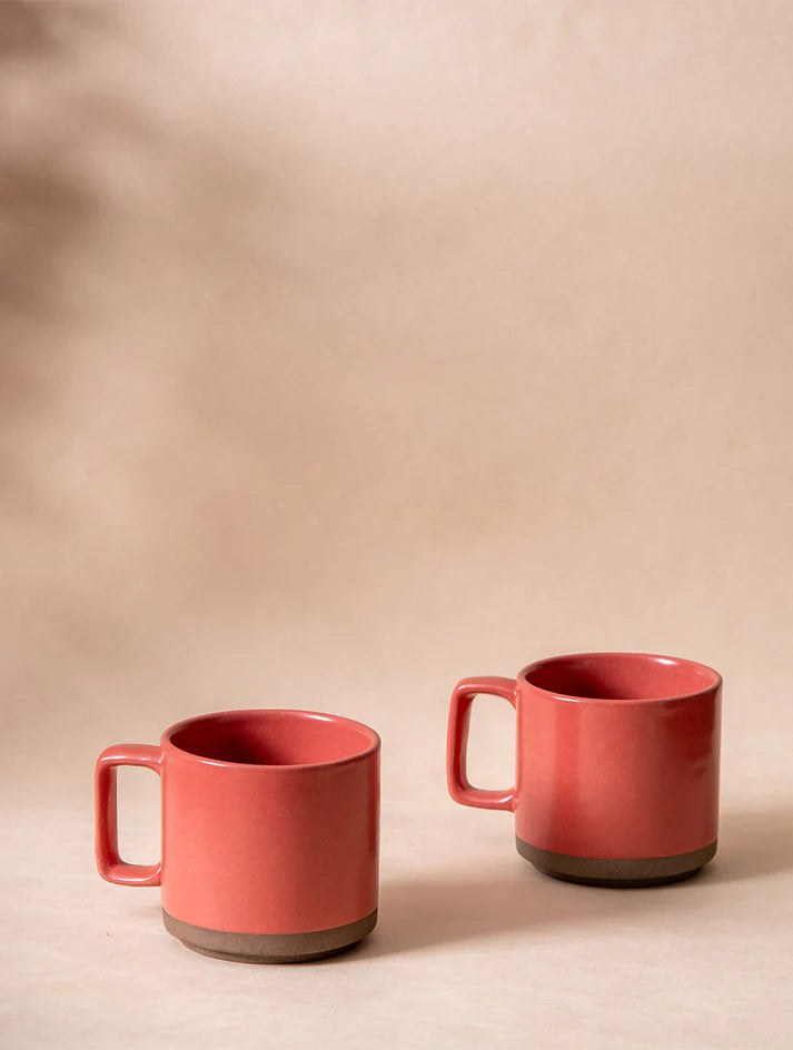 Everyday Ceramic Coffee Mug -3.5 x3.5 inches, Coral