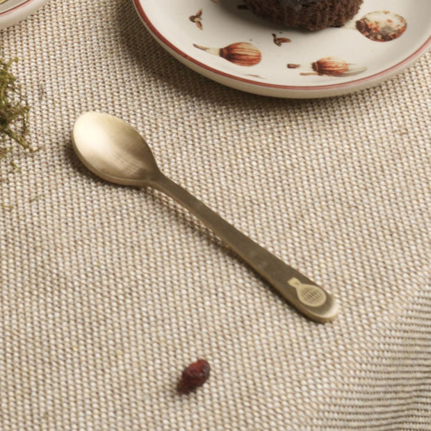 Balloon Pure Brass Dessert Spoons - Set of 6