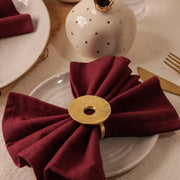 Lotus Leaf  Napkin Ring, Gold  Dia 1.9 Inches (Set of 4)