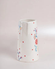 Arunya Handpainted Ceramic Pitcher, Multi - 7.8 x 3.5 Inches