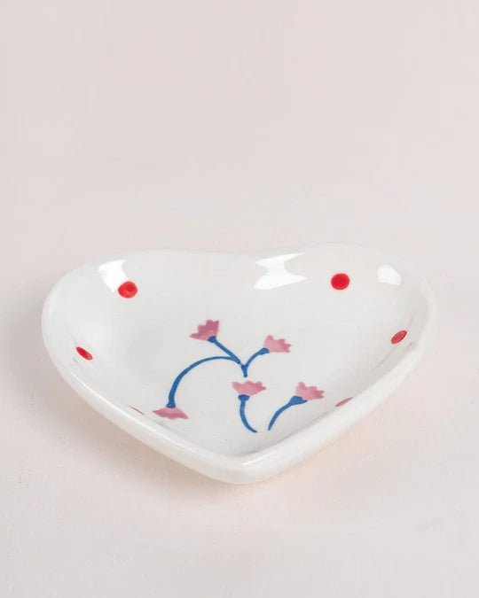 Arunya Handpainted Ceramic Teabag Holder- Multi, 8x4.5 Inch