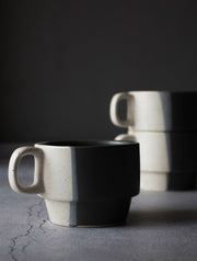 Black & White Coffee Mug- 3.5 X 3 Inches