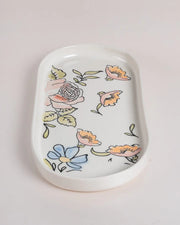 Bliss Handpainted Ceramic Platter- 9.5 X 4.6 X 1.2 Inches