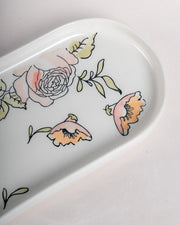 Bliss Handpainted Ceramic Platter- 9.5 X 4.6 X 1.2 Inches