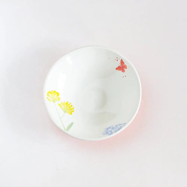 Wildflower Handpainted Bowls (Set of 2), 6.5 x 1.75 Inches
