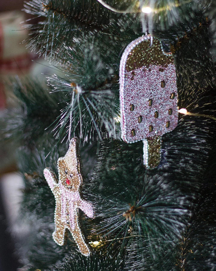 Pink Christmas Ornaments - Set of 2