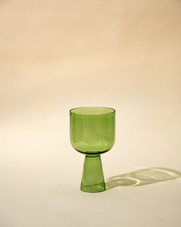 Aria Green Glass Dessert Bowls - 3 x 5.75 Inches, 9.45 oz