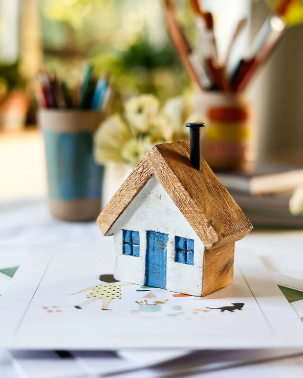 Tiny Homes Wooden Paperweight , 4.92 x 4.3 Inches
