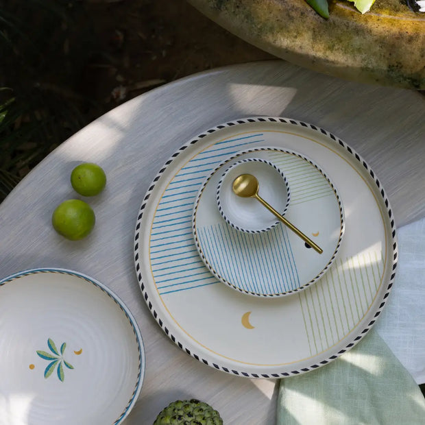 Mirissa Ceramic Edge Platter - Large, 10.43 x 0.98 Inches
