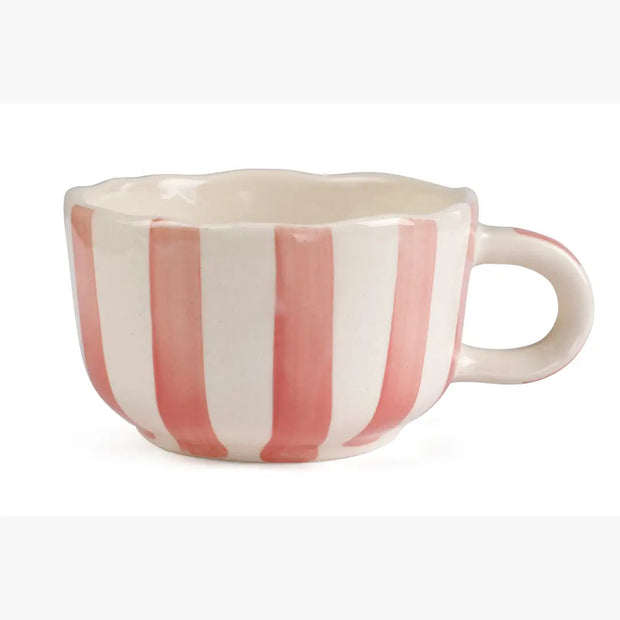 Ceramic Pink Cappuccino Cup, 2.9 x 3.9 Inches